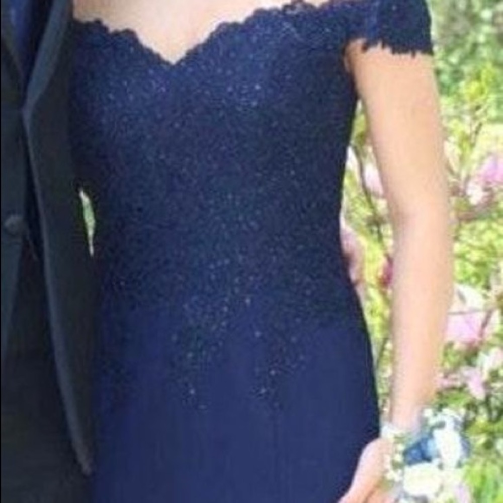 Navy blue prom dress